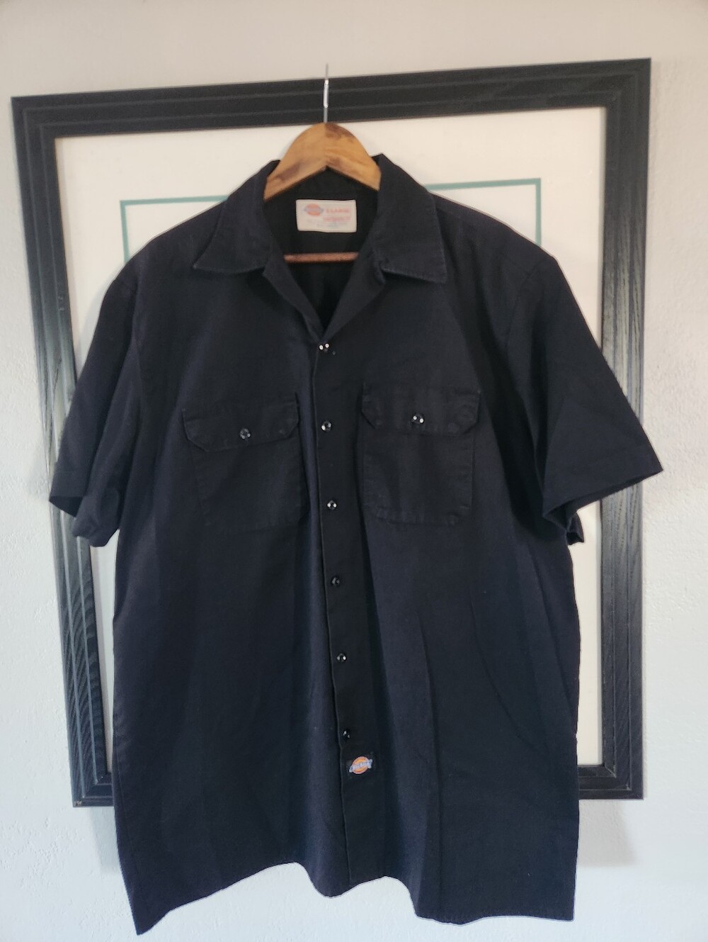 Dickies Y2K Vintage Button Black Goth Biker Workwear Size XL